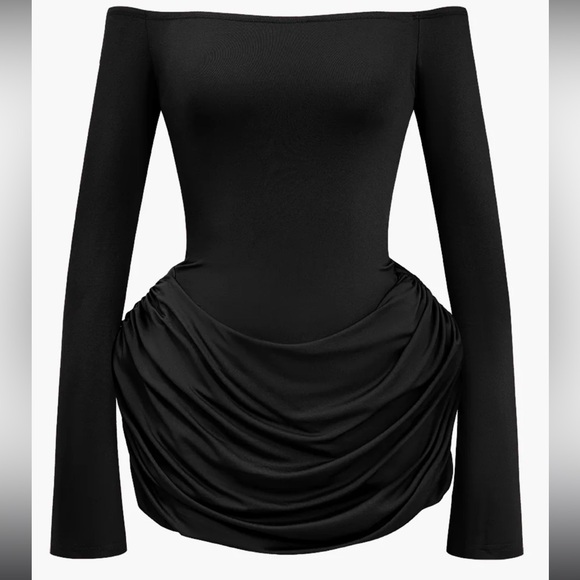 Rushed Off Shoulder Mini Dress - Picture 1 of 2